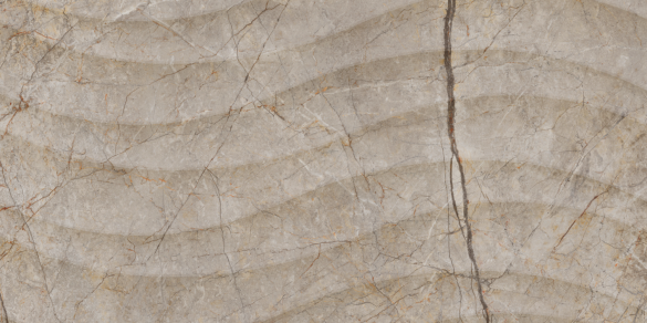CREMA CAPPUCCINO WAVE SHINE RETTIFICATO 30x60 Настенная плитка Глянцевая